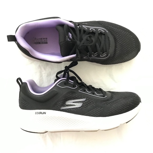 Skechers Women's GO Run Elevate Athletic Shoes Size 9.5 Black Purple White - Picture 1 of 8